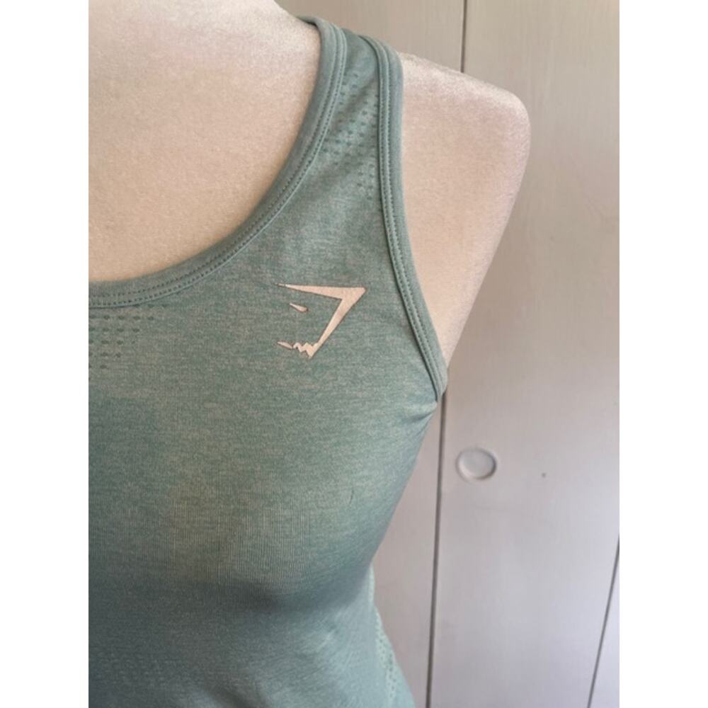 Gymshark Size Small Racerback Tank Top Light Green - Picture 2 of 5